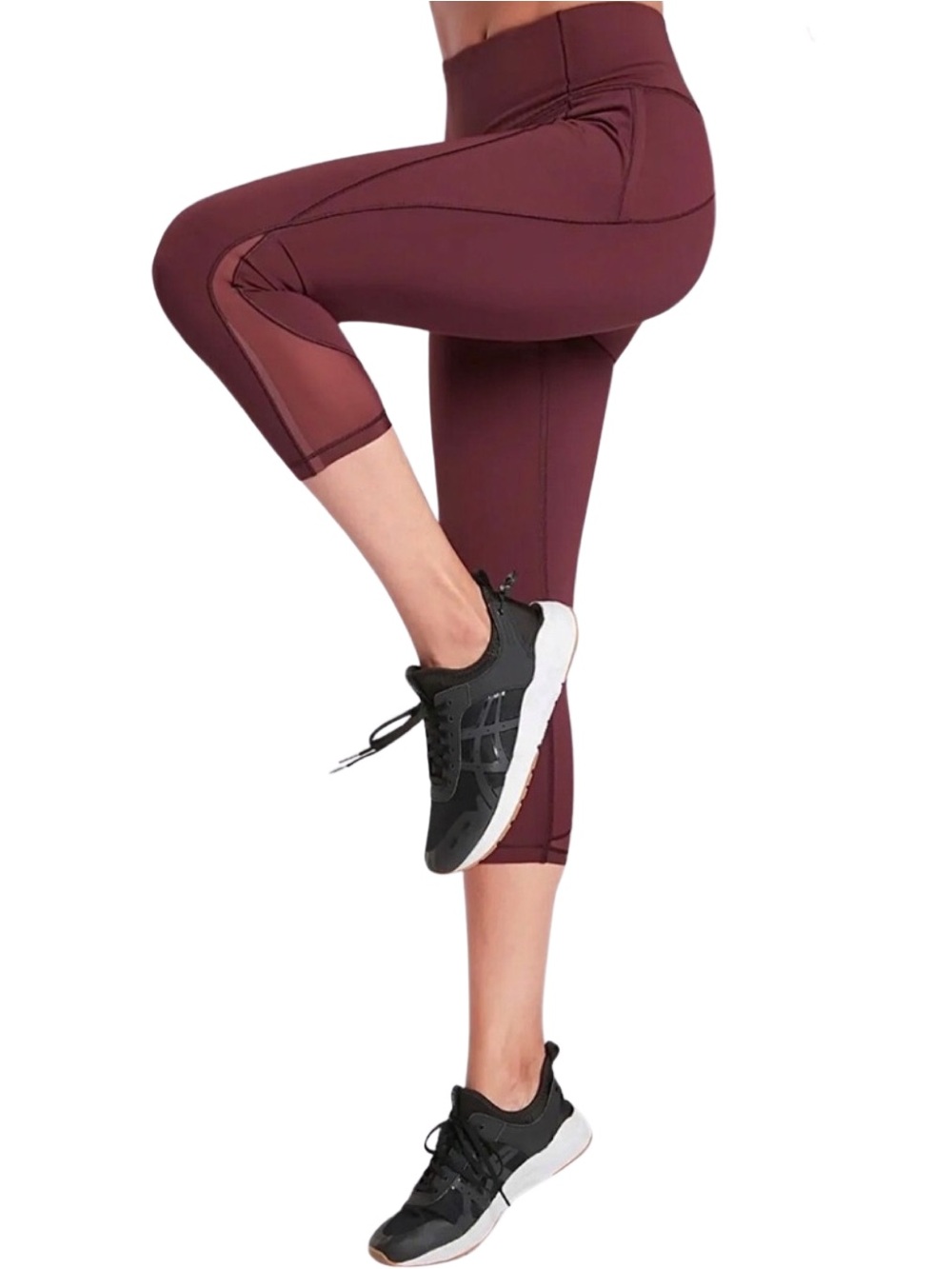 ATHLETA Lightning Capri In Supersonic, Antique Burgundy